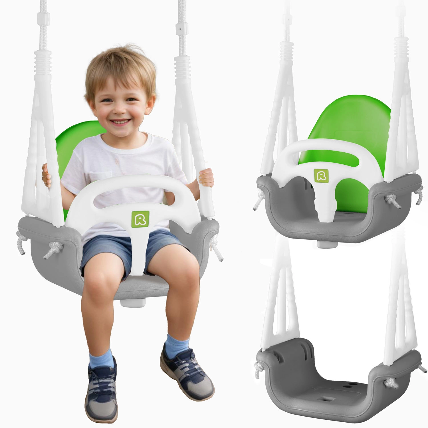 Levně Ricokids Houpací kyblík 3v1 šedozelený