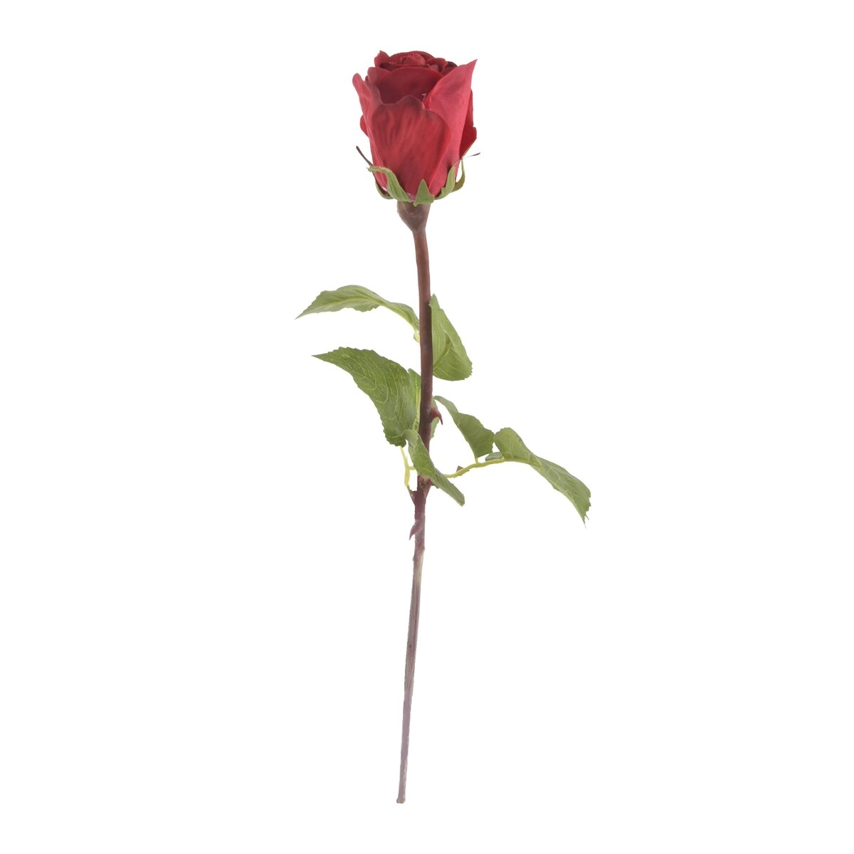 Levně Umělá růže vínová 51 cm
