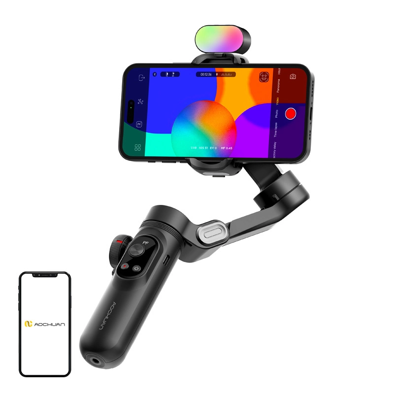 Levně AOCHUAN Stabilizátor X Pro s RGB osvětlením (černý)