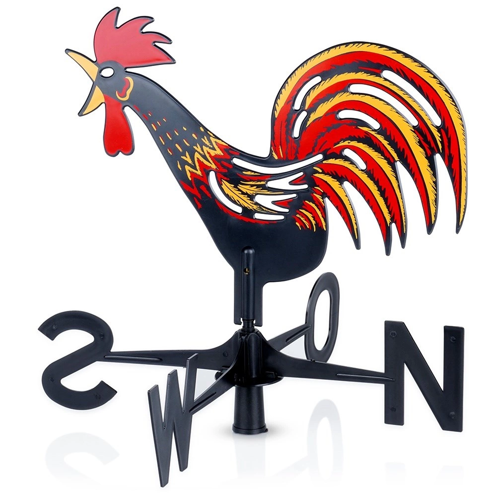 Kohoutí větrná korouhev s růžicí světových stran