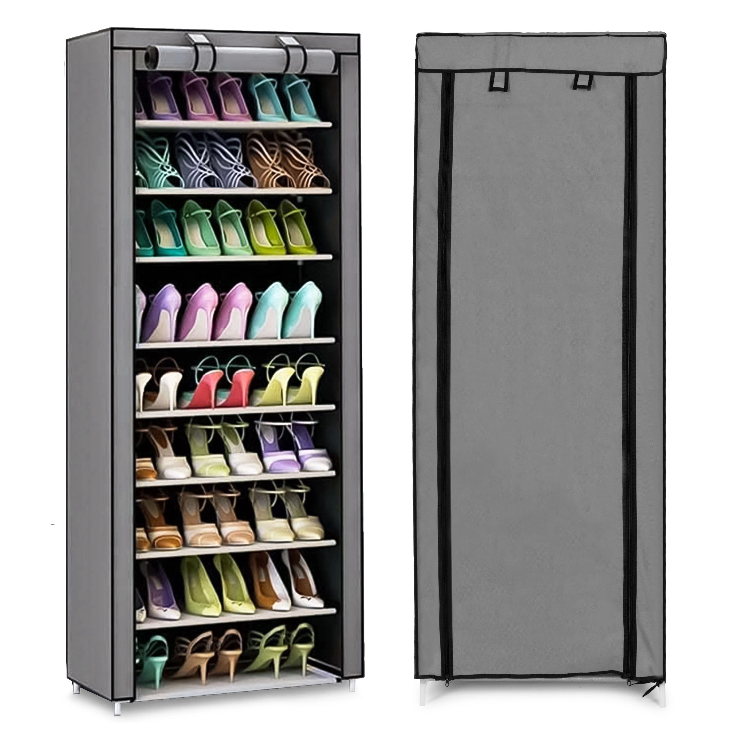 Levně Modernhome Garderobe 58x28x161 cm šedý