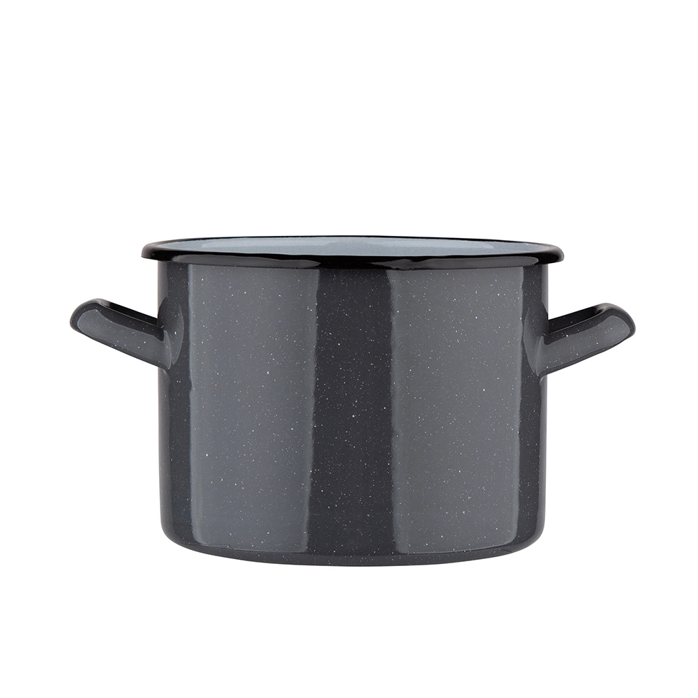 Levně Hrnec prostý 1,5 l šedý nakrapianý 14 cm