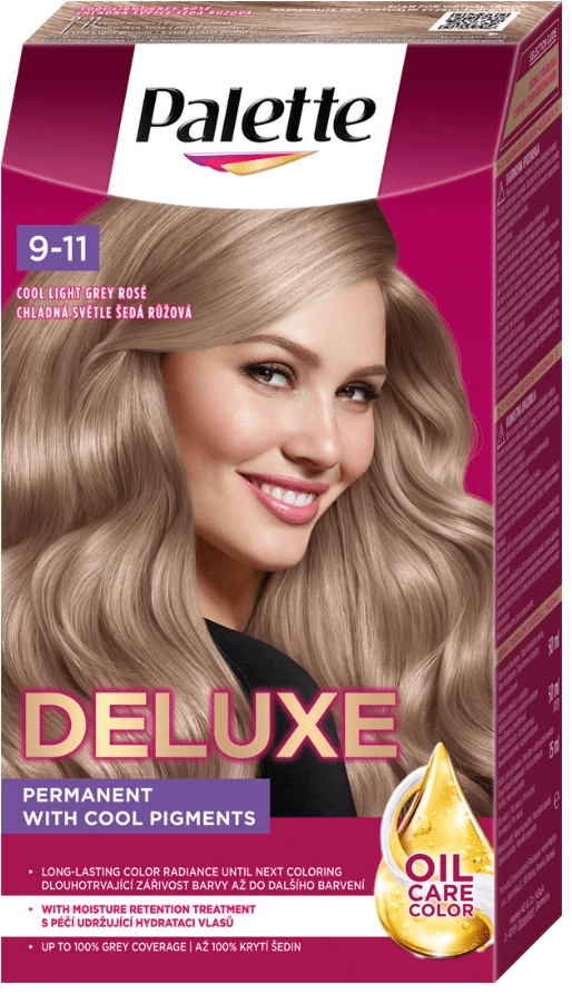 Levně Schwarzkopf Palette Deluxe barva na vlasy Chladná Světle Šedá Růžová 9-11