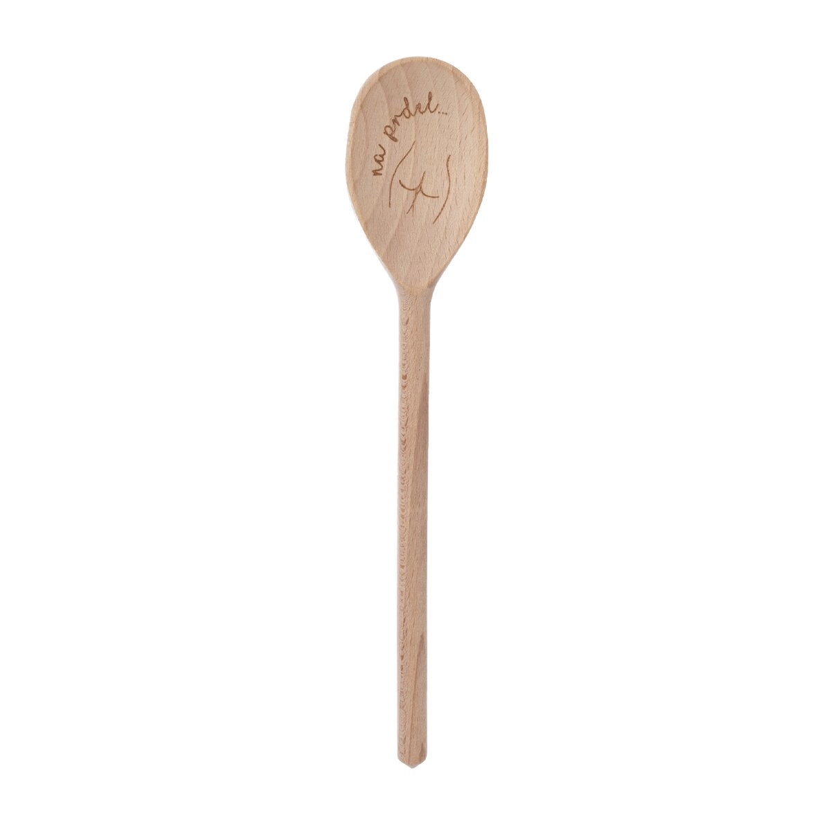 Levně Dřevěná vařečka s nápisem „Na prdel“ 30 cm