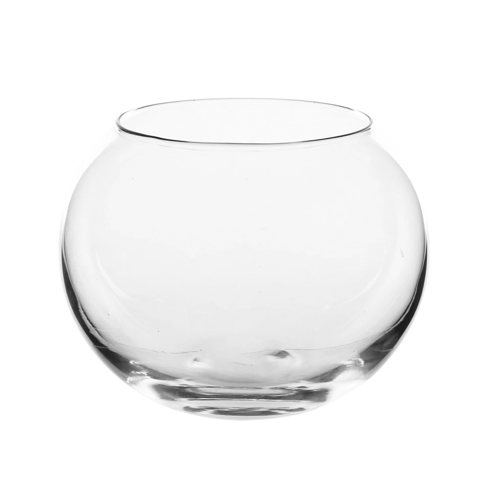 Levně Skleněná váza koule 17,5 cm