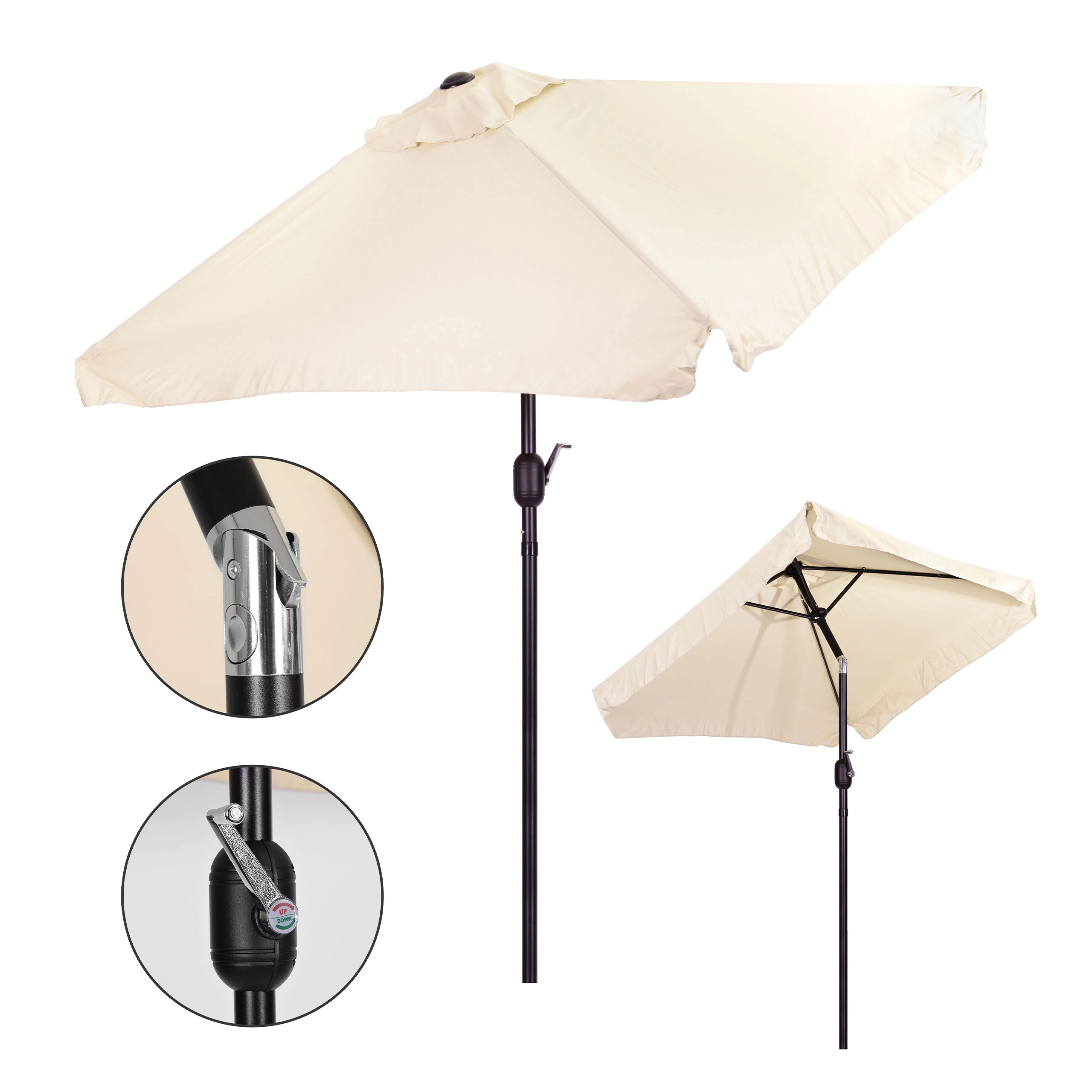 Levně MultiGarden Zahradní slunečník DELISSA 200x140 cm béžový