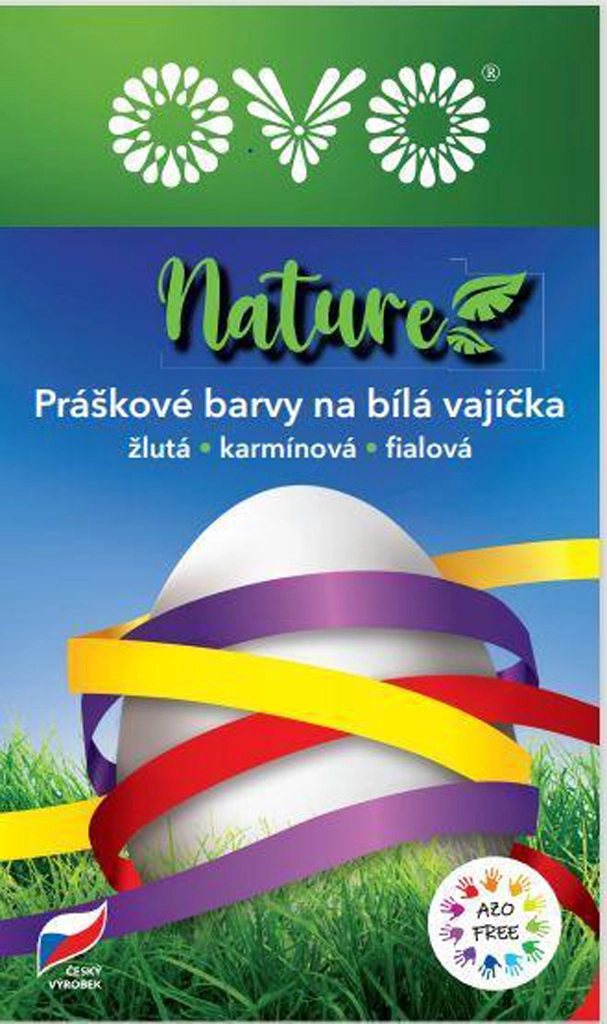 Levně Nohel Garden Barva na vajíčka OVO NATURE 3barvy B žlutá,karmínová,fialová