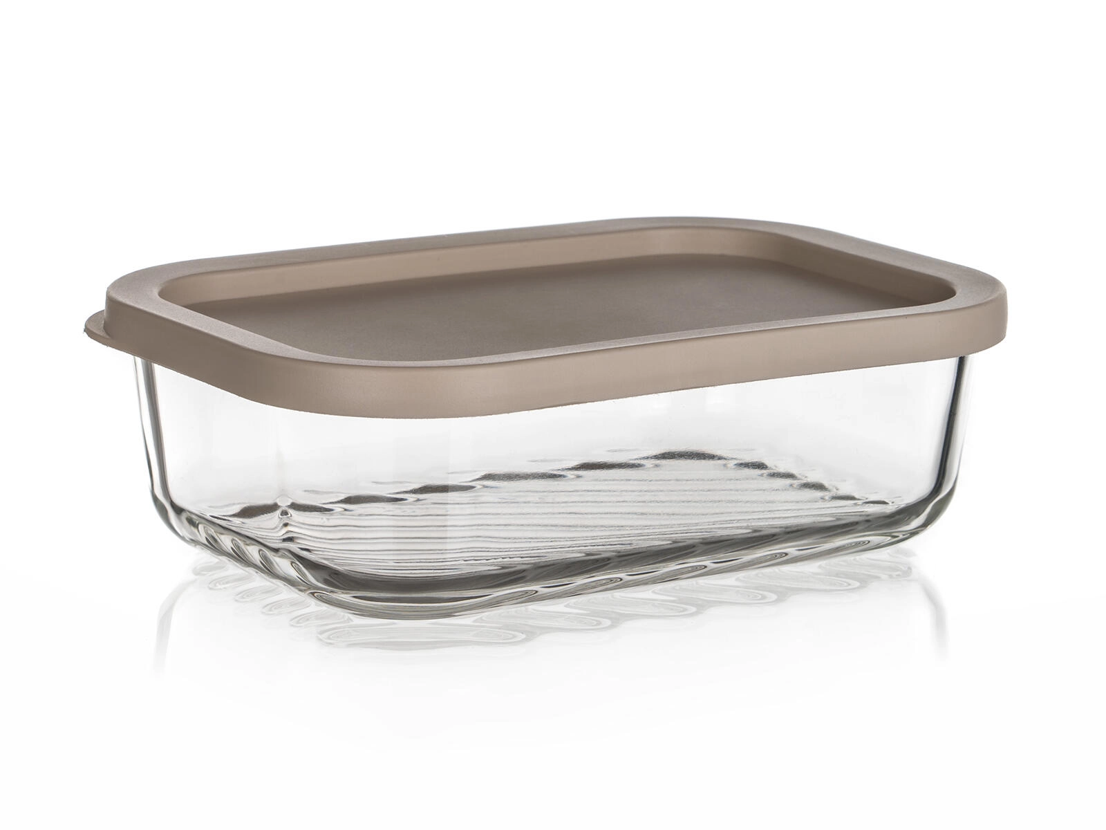 Levně BANQUET dóza WAVE obdél. skl.+PH víčko LATTE 0,48 l 16 x 11 x 5 cm
