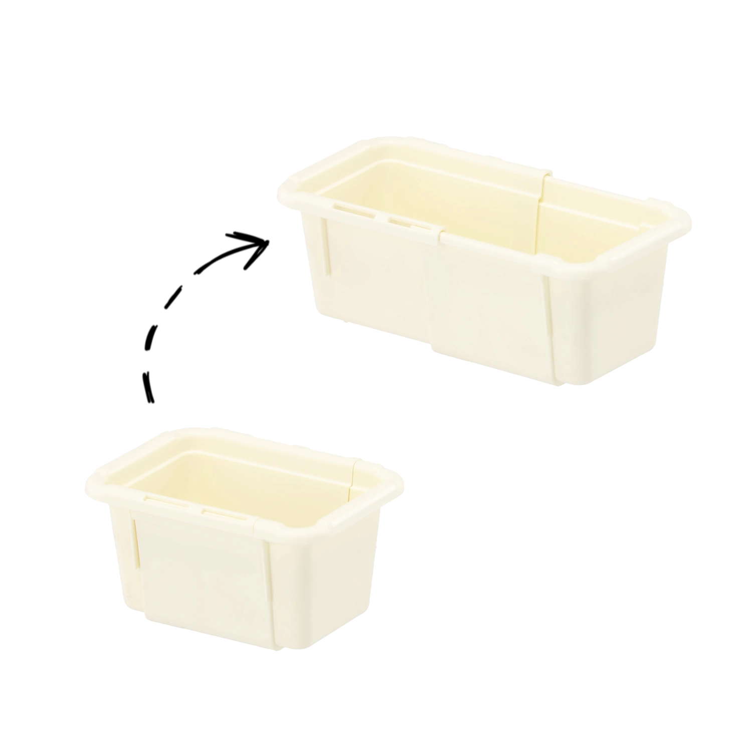 Levně Pojemník MiniMax Organizer – modulární výsuvný box 12,5 × 9 × 7 cm, béžový