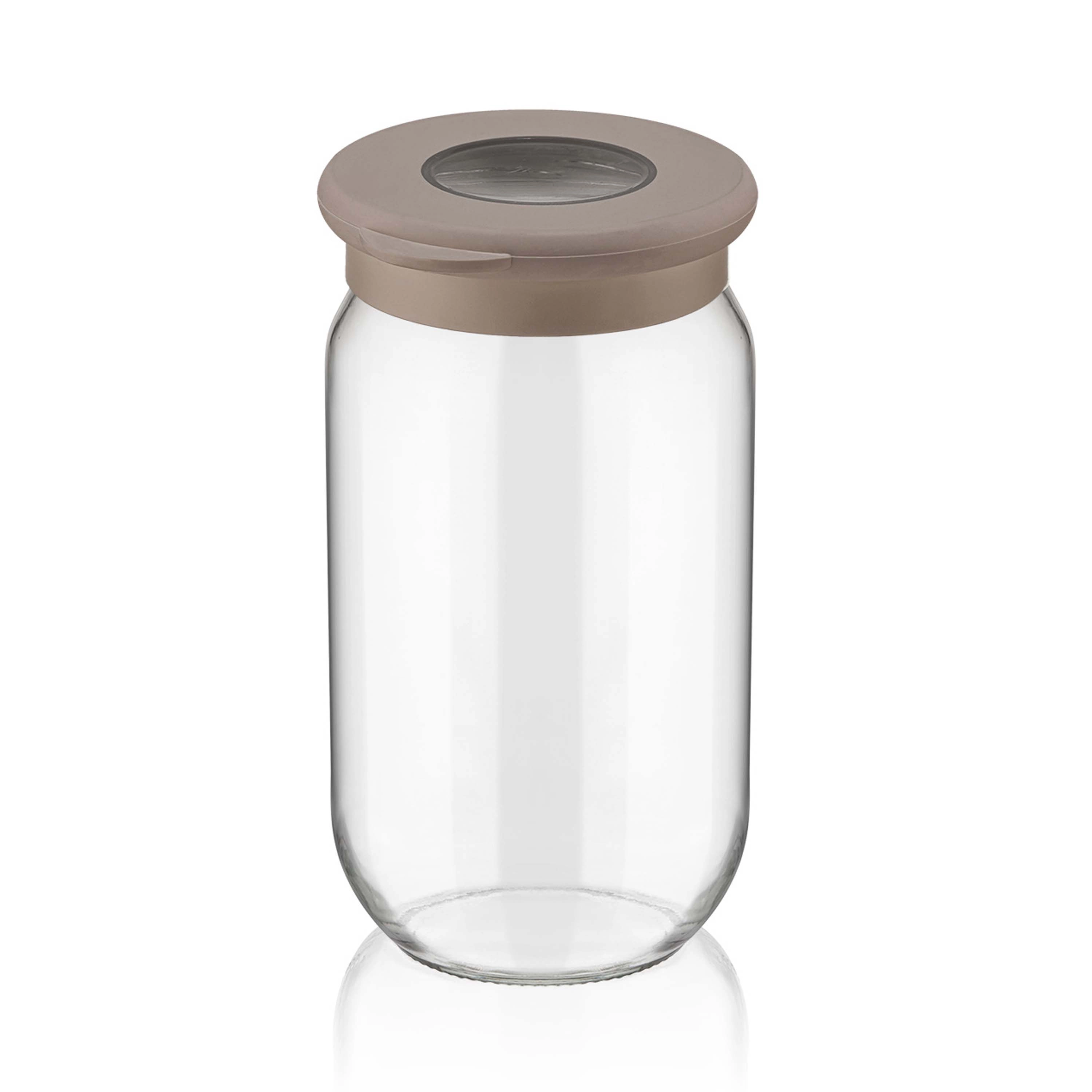 Levně Skleněná dóza s plastovým víčkem 1 l