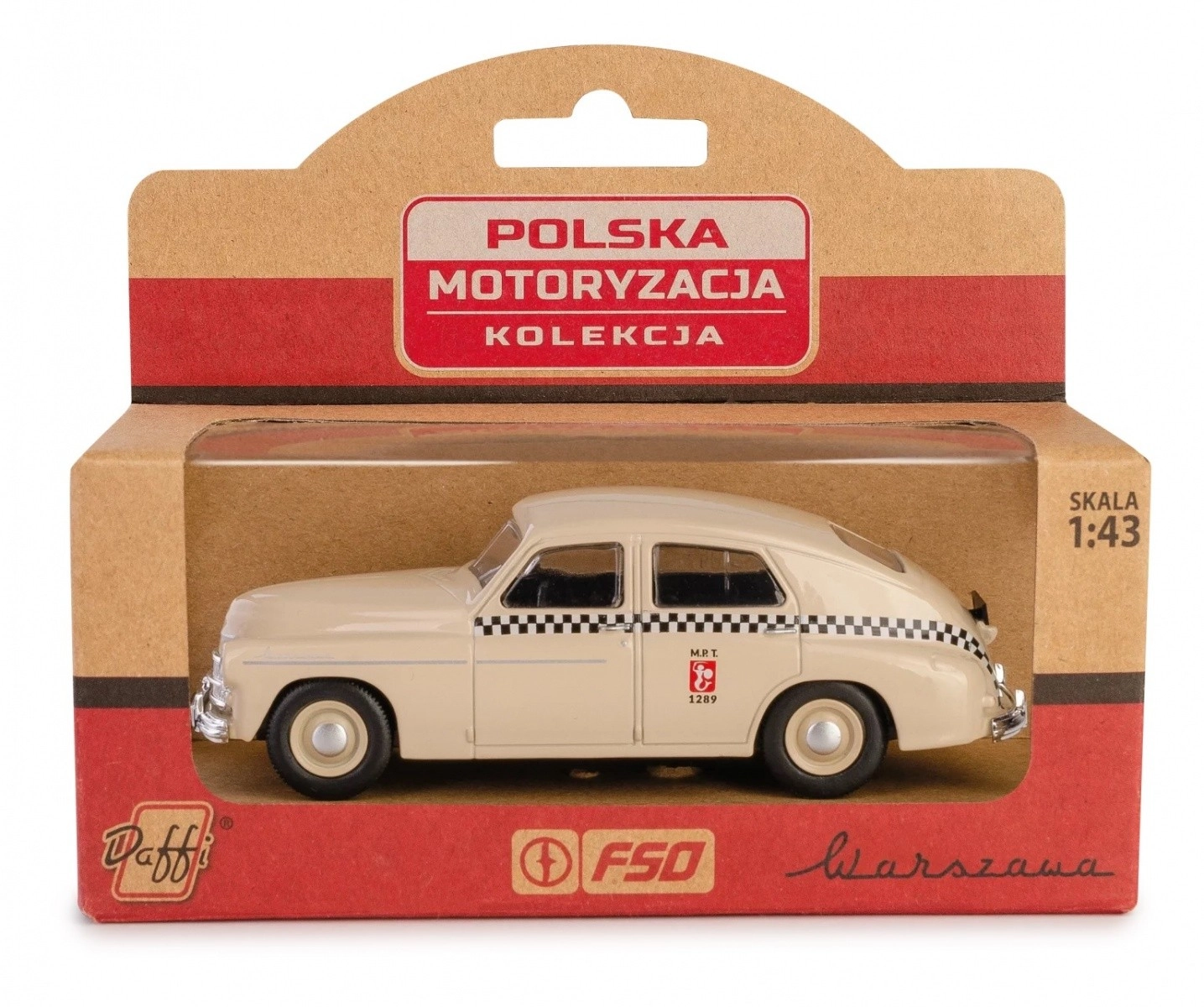 Levně Historický vůz PRL Warszawa M20 taxi písečný model