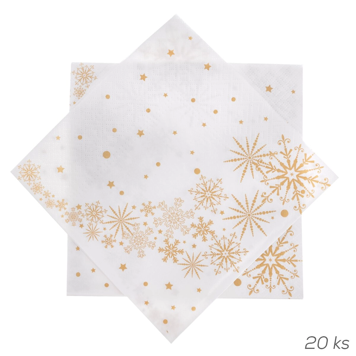 Levně Orion Servírovací ubrousky hvězdy papír zlatá 33x33cm