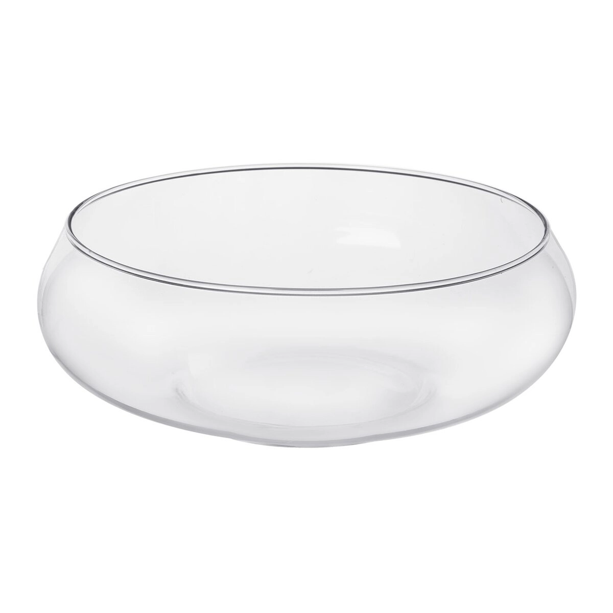 Levně Váza sklo čirá pr. 25 cm, v. 9,5 cm