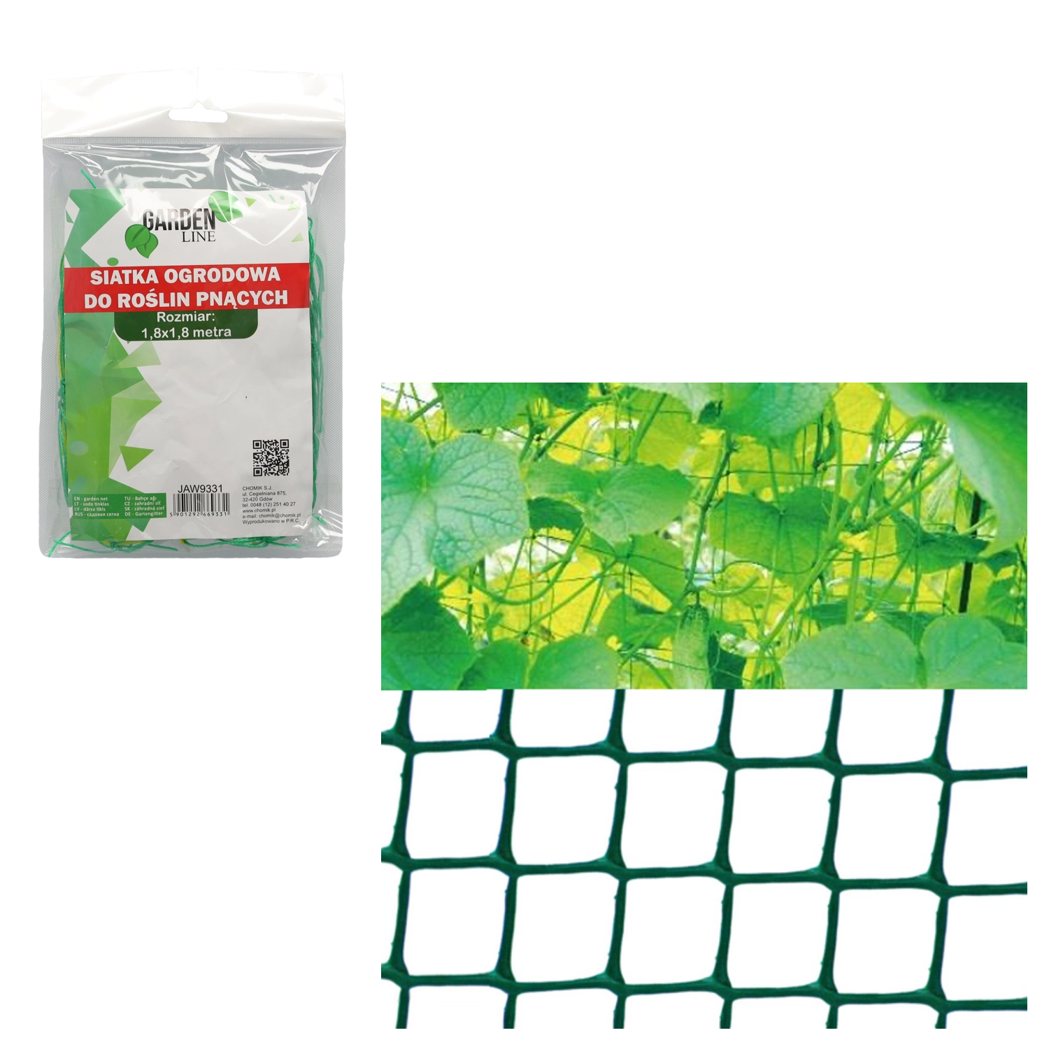 Levně Garden Line Síťka pro popínavé rostliny Šířka a délka: 1,8×1,8 m