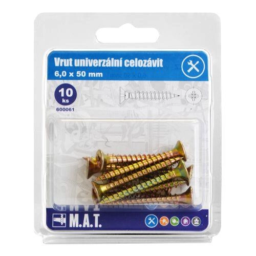 Levně vrut un.celozávit 6,0x 50mm ZZ (10ks)