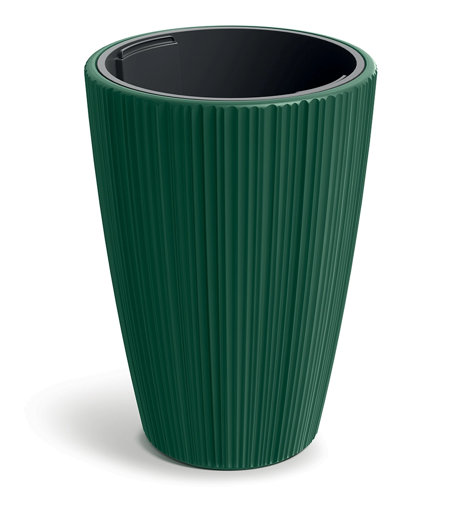Levně Prosperplast Květináč Oros tmavě zelený, 29,8 cm