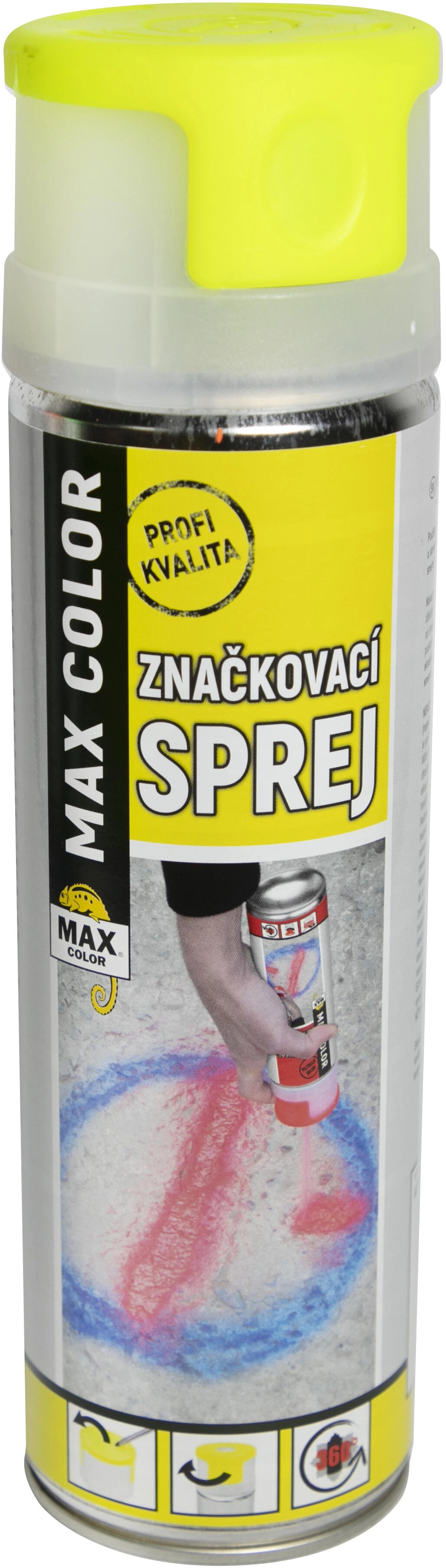 Levně Mako Color Max Color značkovací sprej, světle žlutá, 500 ml