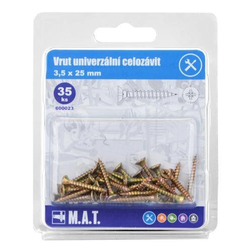 Levně vrut un.celozávit 3,5x 25mm ZZ (35ks)