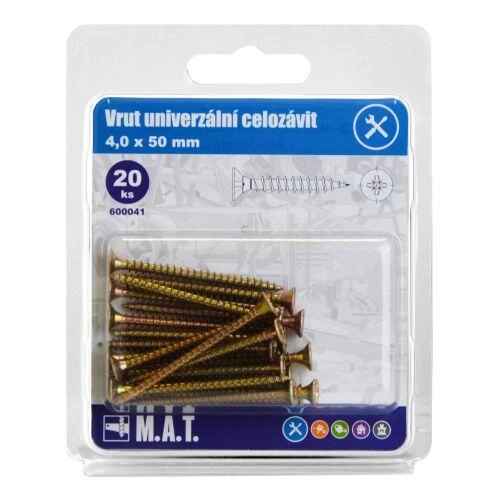 Levně vrut un.celozávit 4,0x 50mm ZZ (20ks)