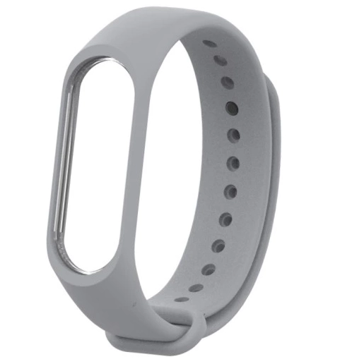 Levně Silikonový řemínek pro XIAOMI Mi Band 3/4 – šedý