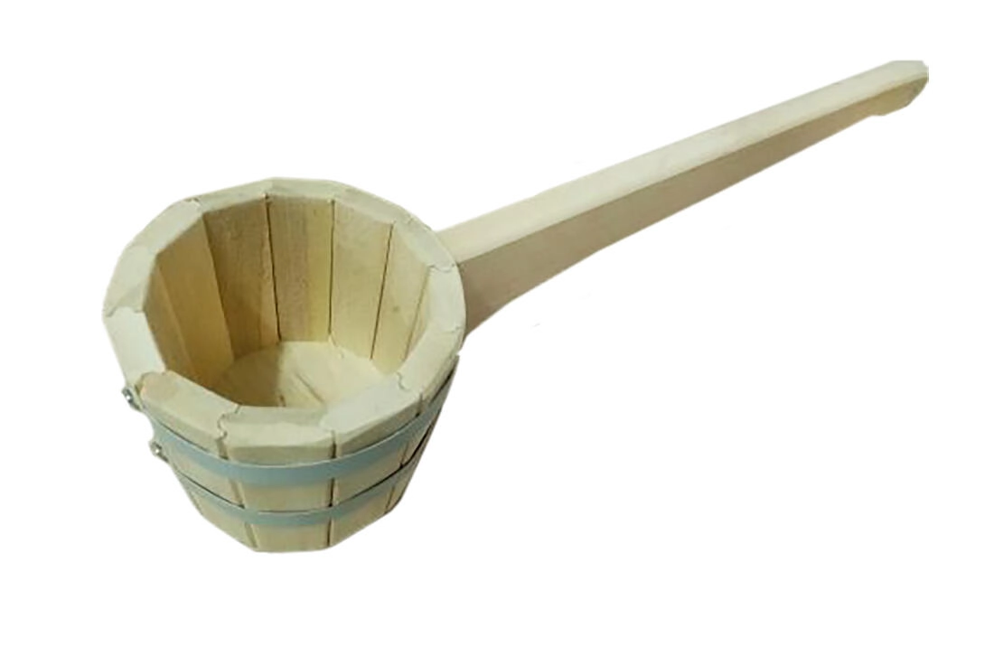 Levně Dřevěná naběračka do sauny 49 cm