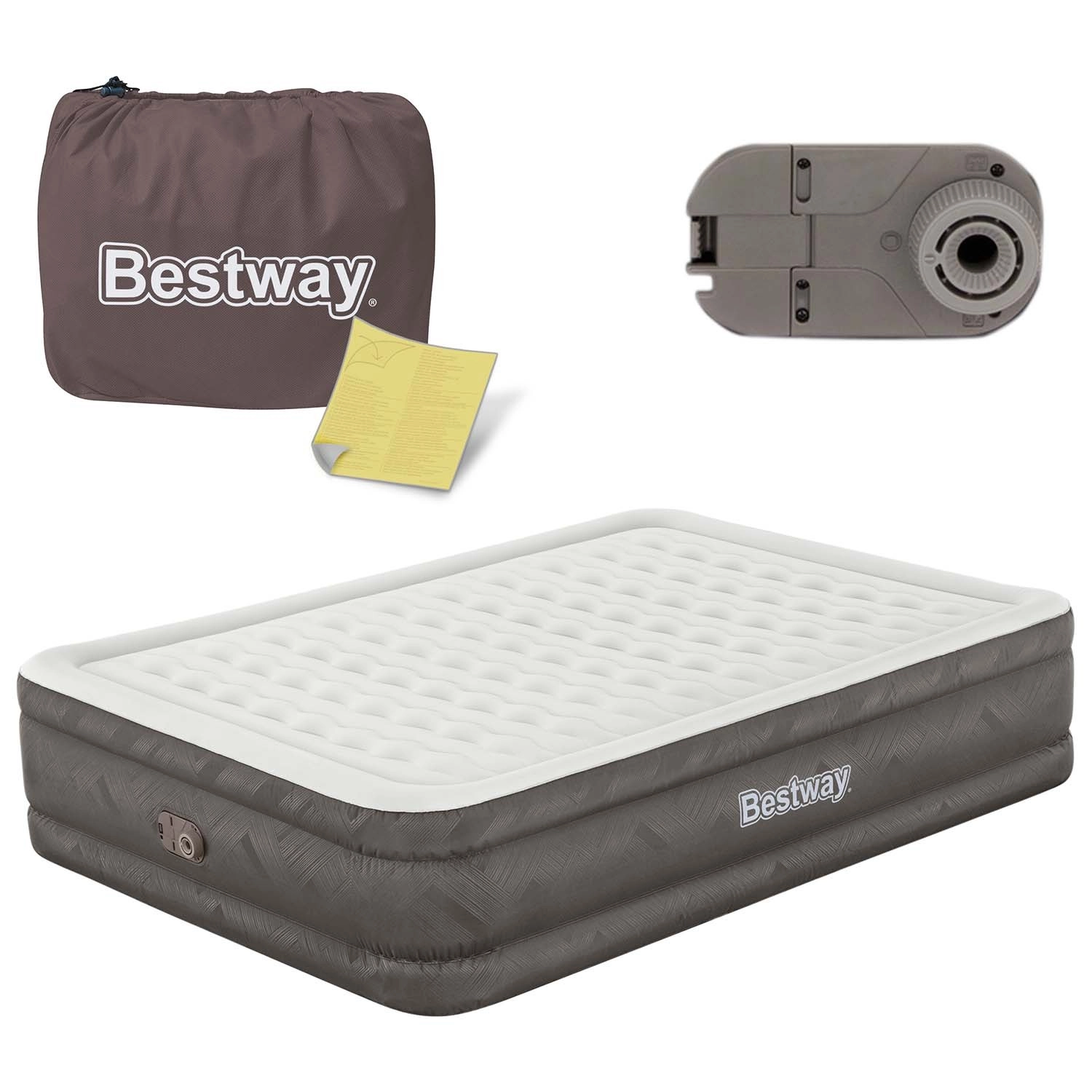 Levně Nafukovací matrace s vestavěnou elektrickou pumpou 203 × 152 × 46 cm BESTWAY