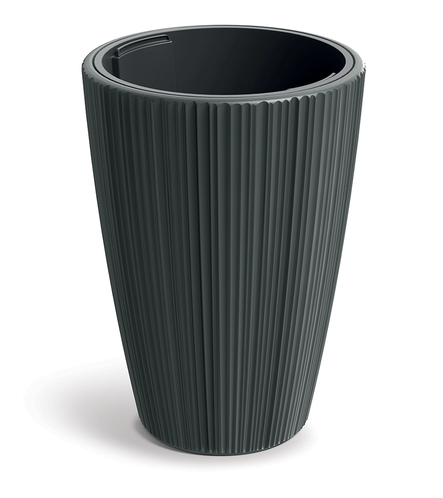 Levně Prosperplast Květináč Oros tmavě šedý, 29,8 cm