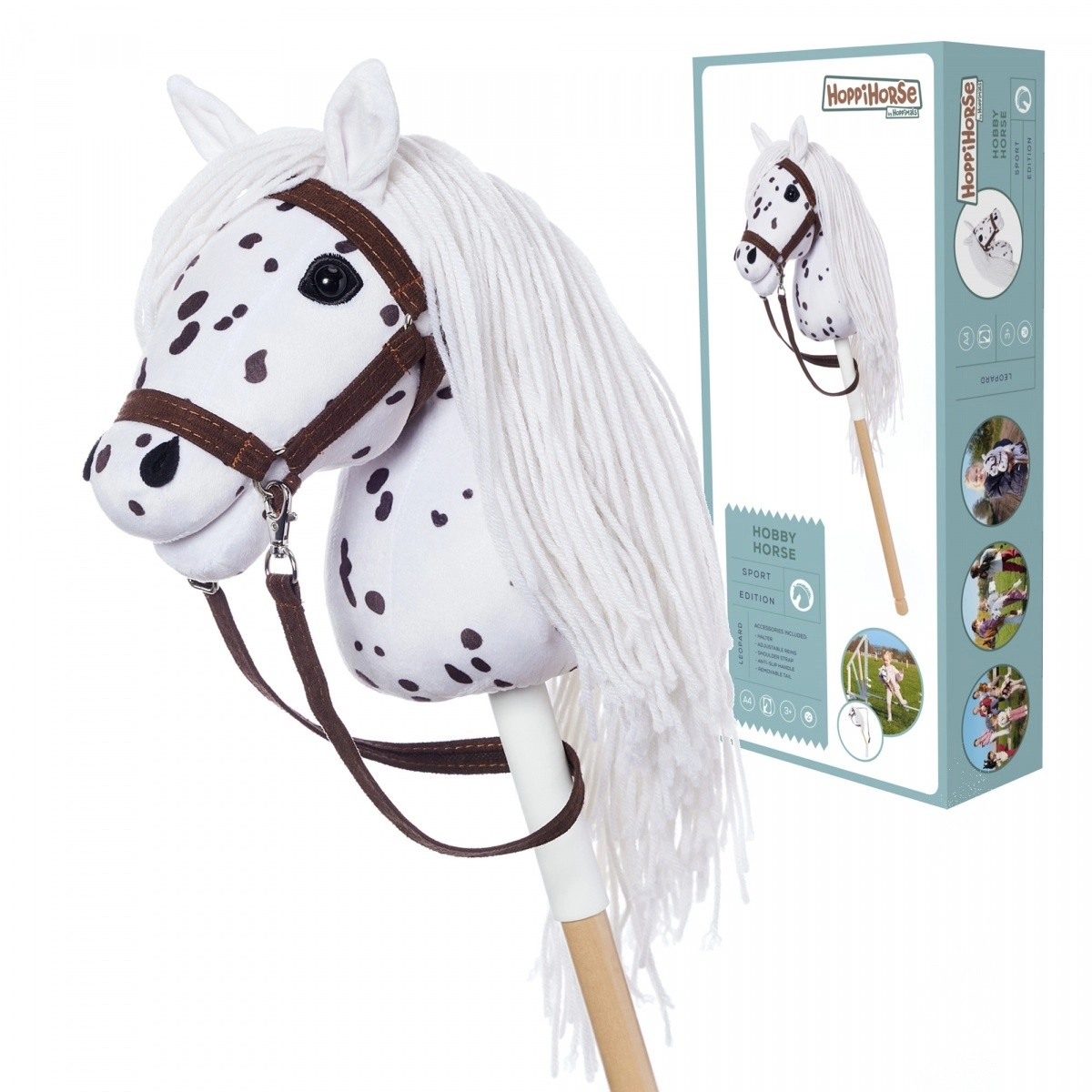Levně Hobby Horse HOPPIHORSE A4 Leopard bílý