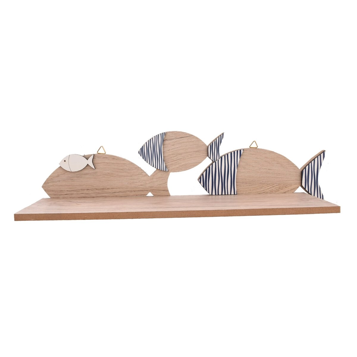Levně Dřevěná nástěnná polička Beach 38 × 11 × 11 cm