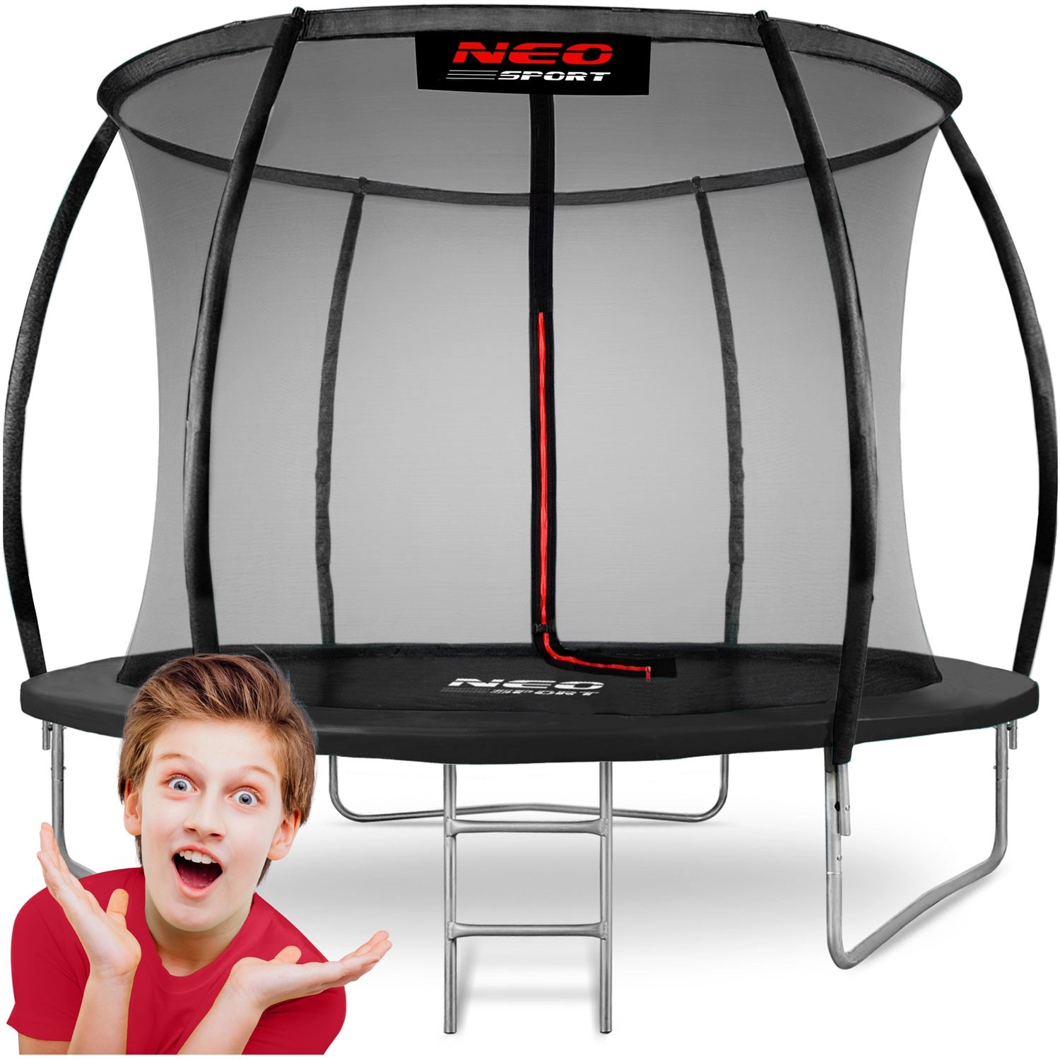 Levně Zahradní trampolína 252 cm se sítěmi uvnitř NEO SPORT