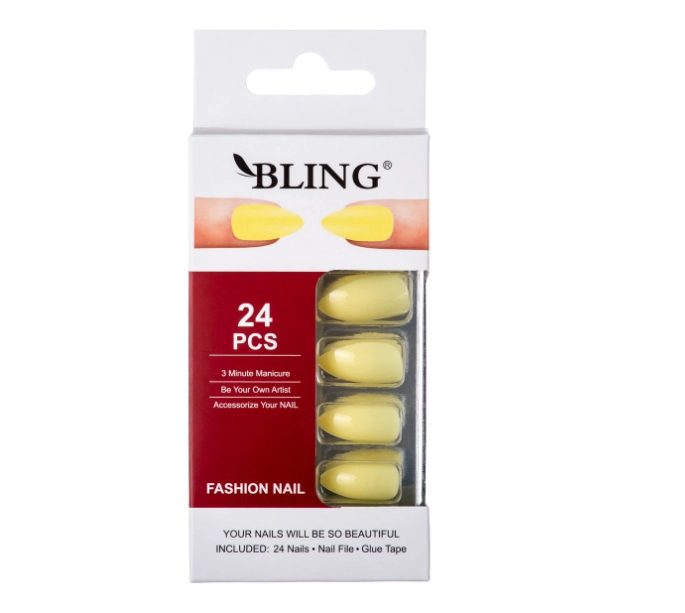 Levně Umělé nehty Tipsy BLING Fashion Nail – žluté
