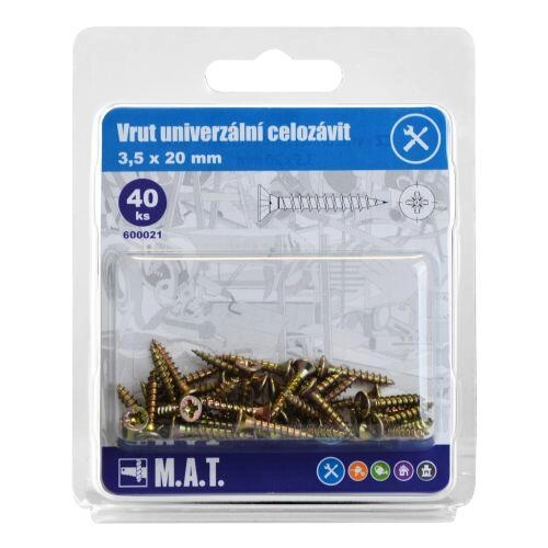 Levně vrut un.celozávit 3,5x 20mm ZZ (40ks)