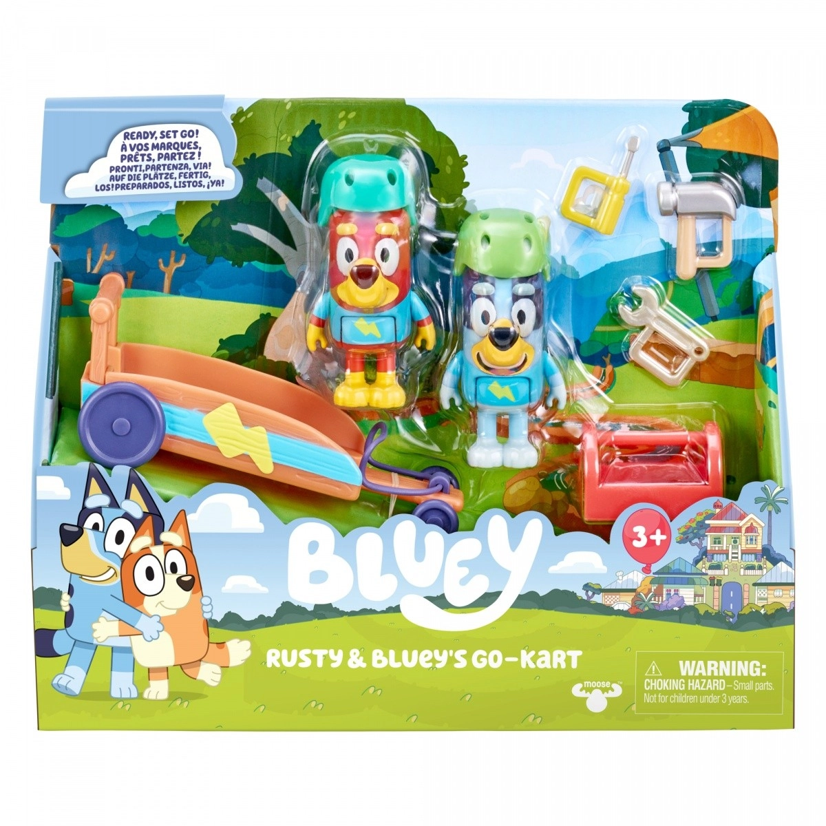 Levně Figurky Bluey Gokart se 2 figurkami pejsků