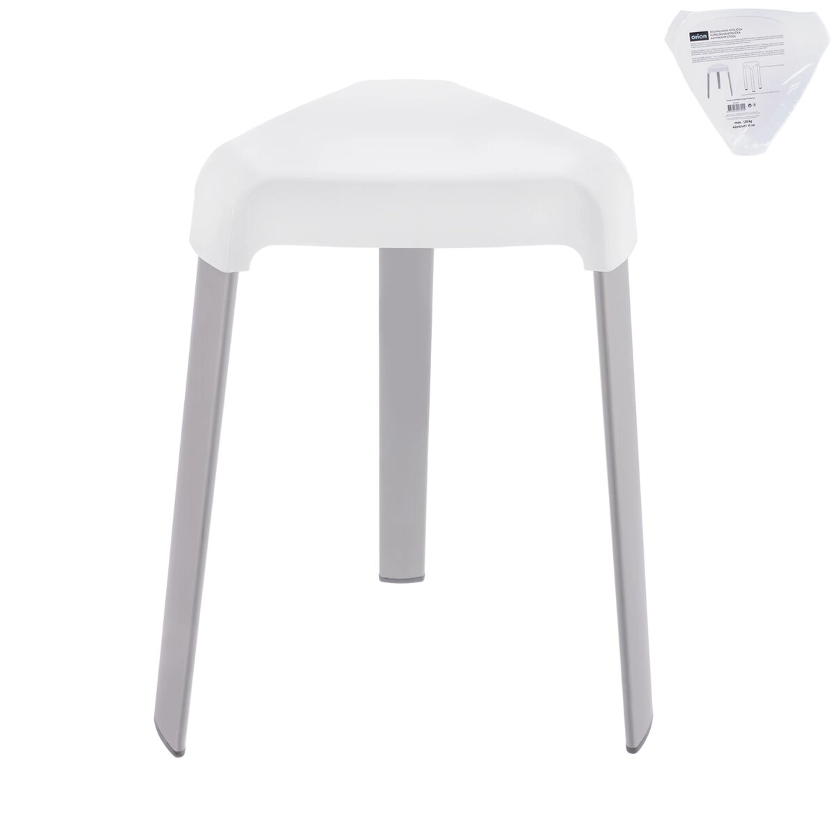 Levně Orion stolička do sprchy bílá 42 cm, 45.5 cm, 42 cm
