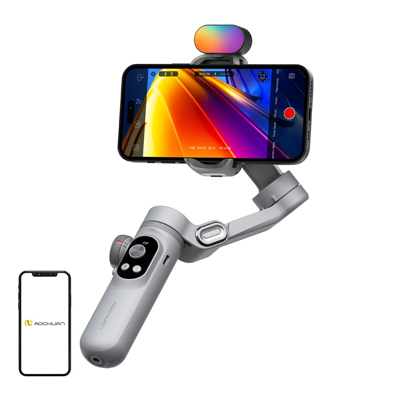 Levně AOCHUAN Stabilizátor X Pro s RGB osvětlením (šedý)
