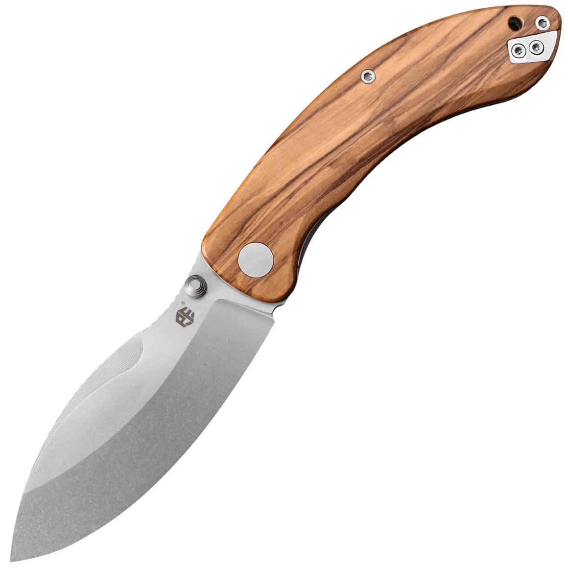Levně Petrified Fish Zonda kapesní nůž 9,5 cm, stonewash, olivové dřevo