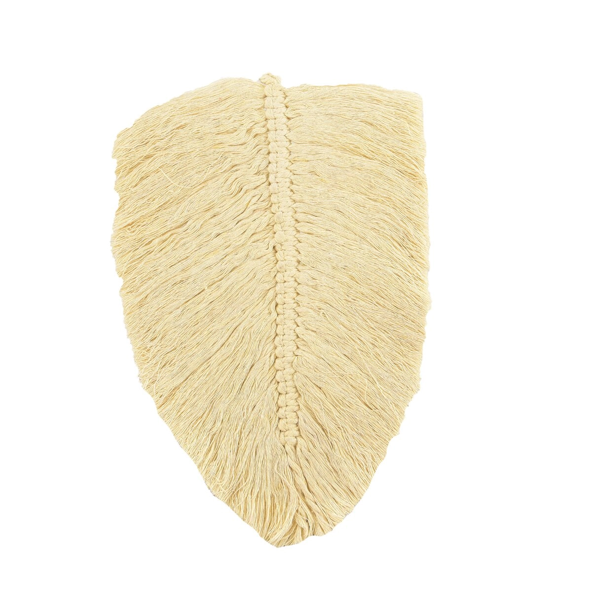 Levně Macramé závěsná dekorace na zeď béžová 35 × 23 cm