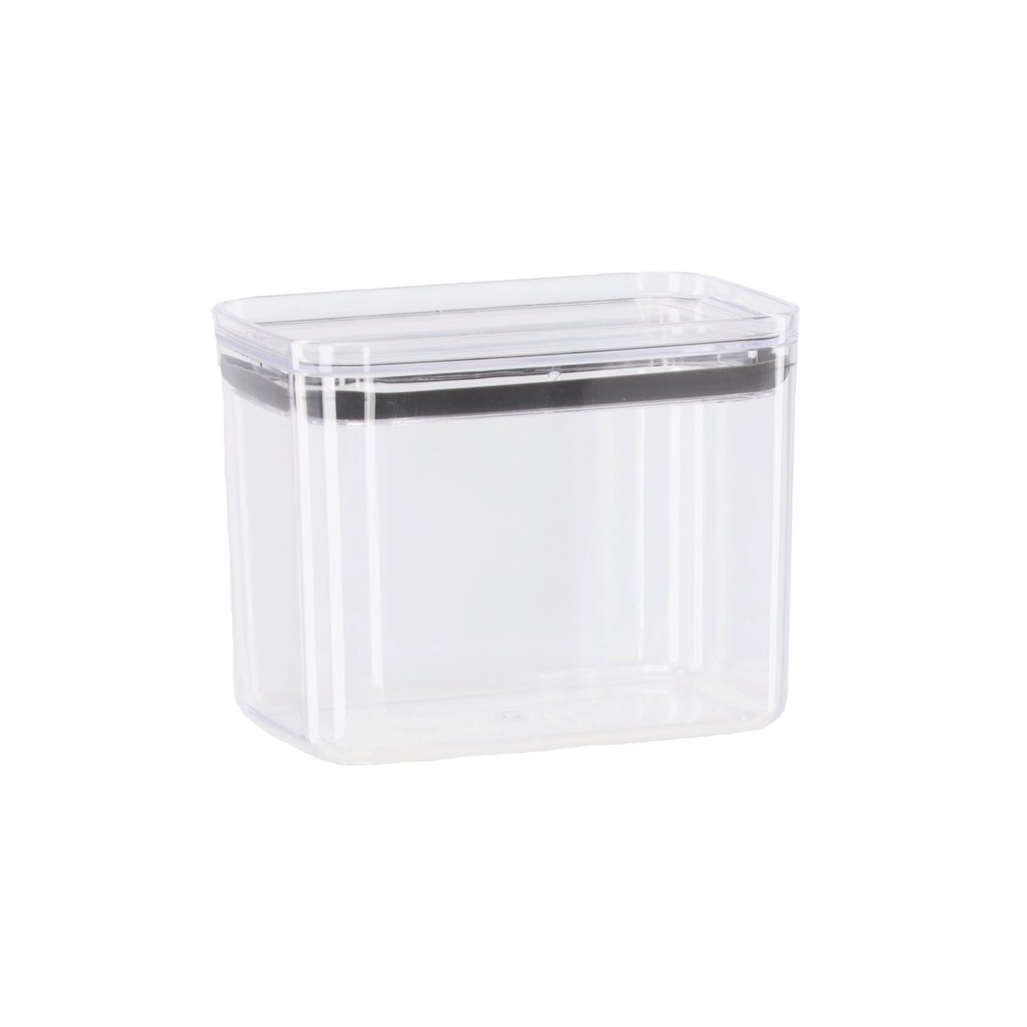 Levně Obdélníkový akrylový úložný box 1,5 l s pevným víkem