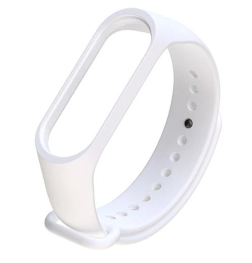 Levně Silikonový řemínek pro XIAOMI Mi Band 3/4 – bílý
