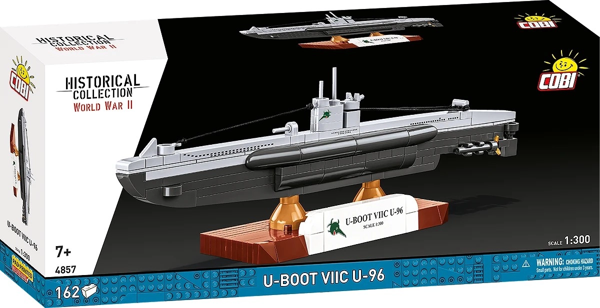 Levně Cobi 4857 II WW Německá ponorka U-Boot VIIC U-96, 1:300, 162 k