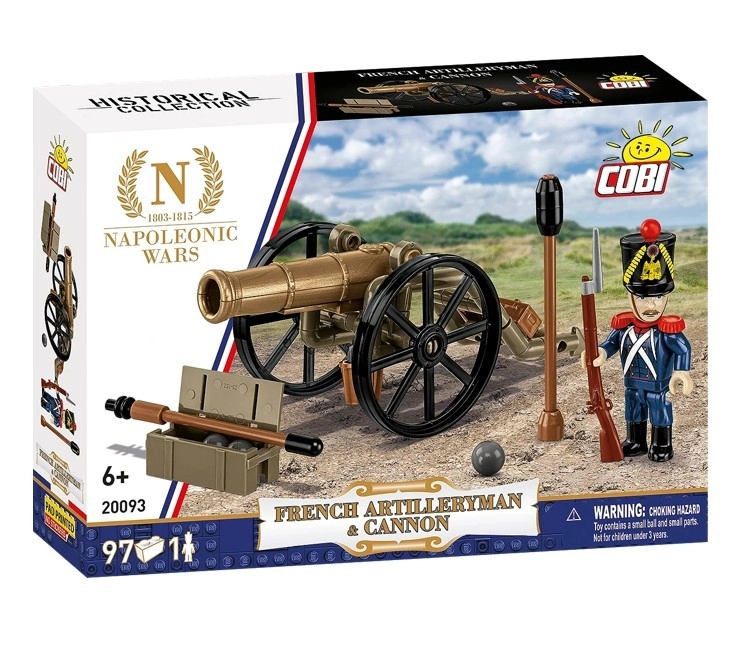 Levně Cobi 20093 Napoleon Dělostřelec s kanónem, 97 k, 1 f