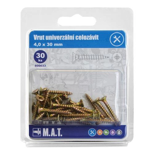 Levně vrut un.celozávit 4,0x 30mm ZZ (30ks)