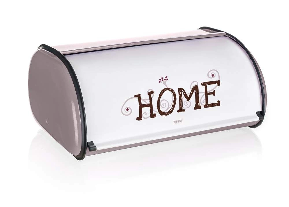 Levně Chlebník HOME z oceli 43,5 × 27,5 × 18,5 cm