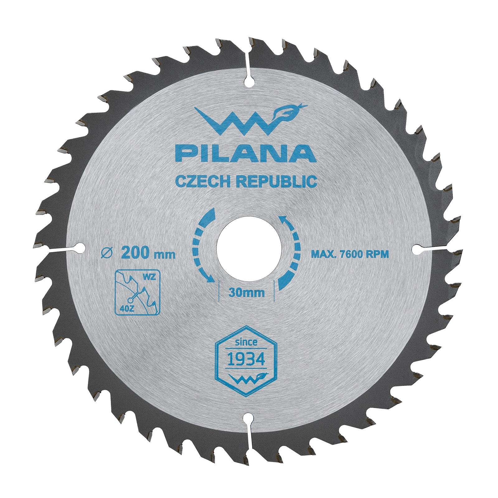Levně Pilový kotouč na dřevo PILANA 200 mm, 40 zubů, SK WZ
