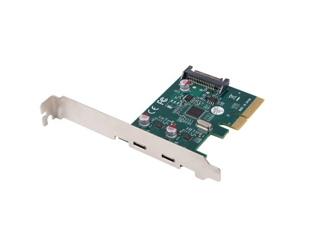 Levně PCIe karta se 2× USB-C 3.2 Gen 2x1 (10 Gb/s) – low profile