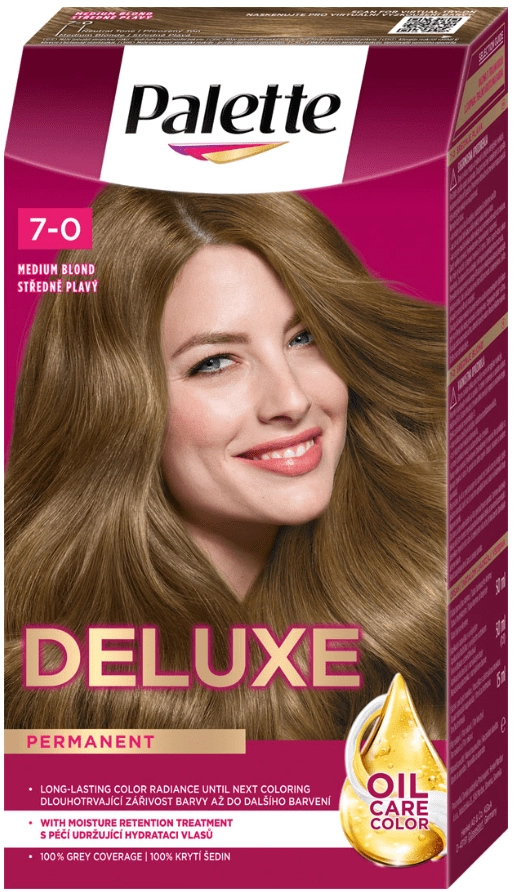 Levně Schwarzkopf Palette Deluxe 7-0 Středně plavý