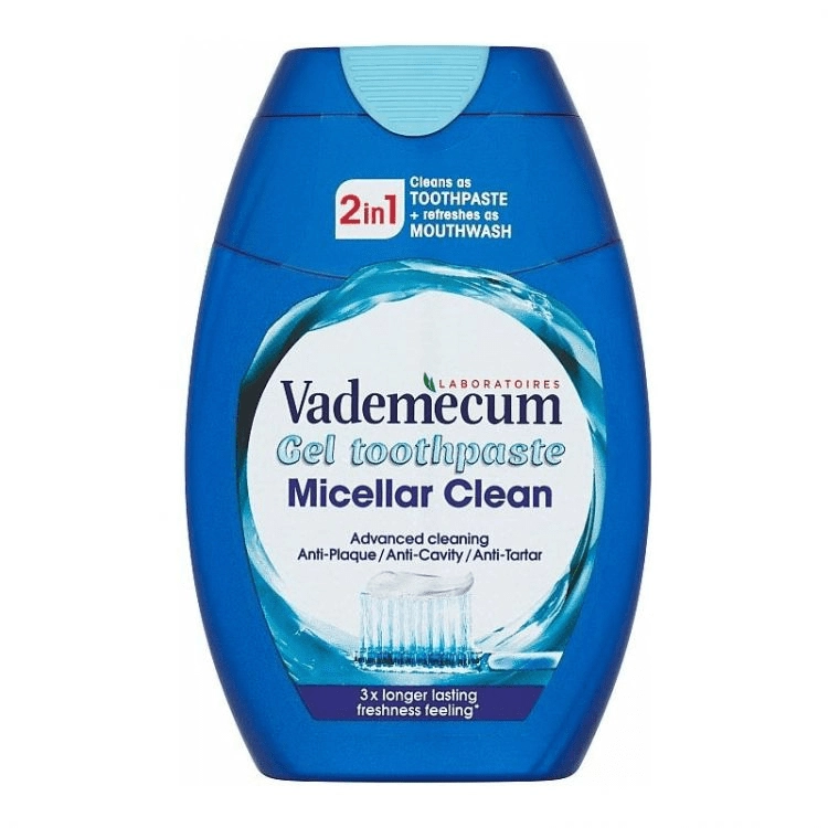 Levně Vademecum 2v1 Micellar Clean gelová zubní pasta 75 ml