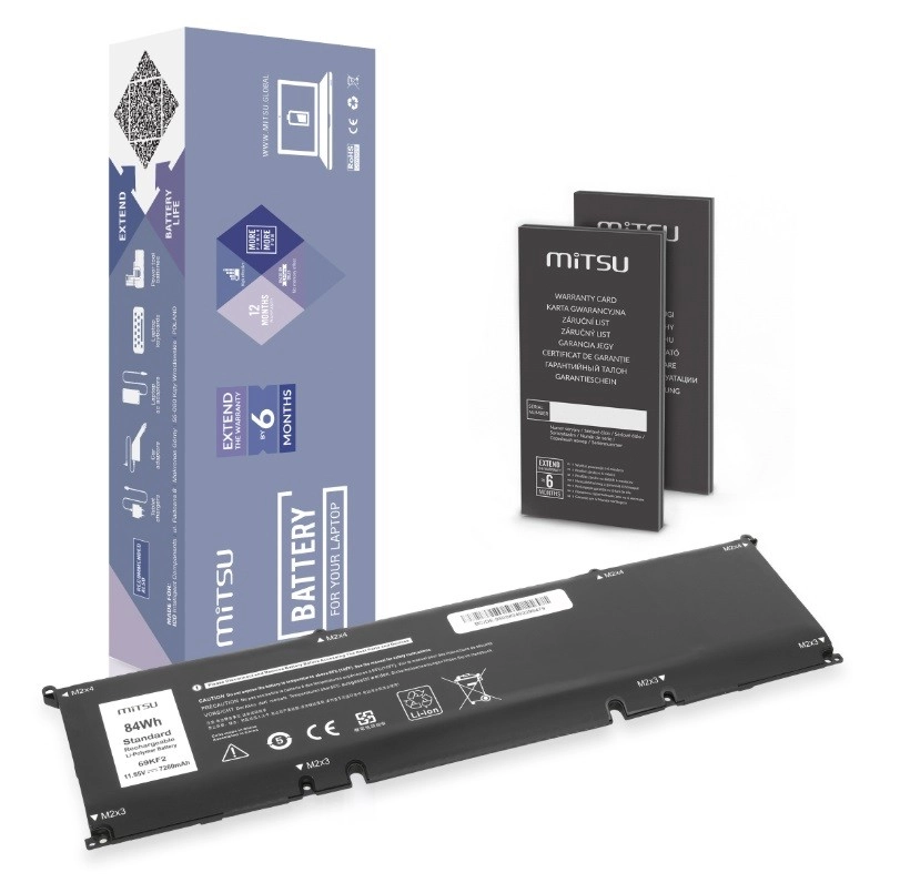 Levně Mitsu baterie pro notebook Dell Alienware M15/M17 R3–R4, Precision 5550 a XPS 15 9500/9510 (69 Wh, 11,55 V)