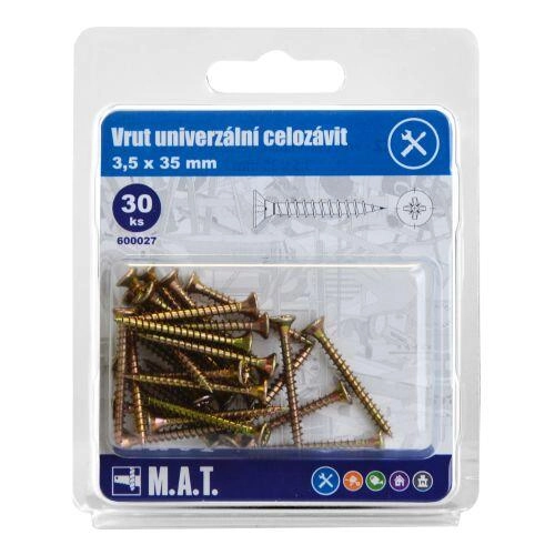 Levně vrut un.celozávit 3,5x 35mm ZZ (30ks)