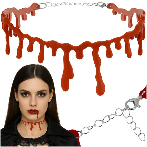 Levně Ruhhy 26143 Náhrdelník ve tvaru kapající krve HALLOWEEN